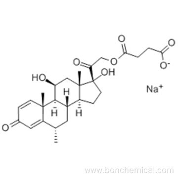 Pregna-1,4-diene-3,20-dione,21-(3-carboxy-1-oxopropoxy)-11,17-dihydroxy-6-methyl-, monosodium salt,( 57364506, 57186200,6a,11b) CAS 2375-03-3